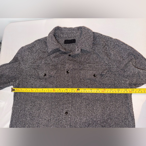 Krew Mens Charcoal Grey Button-Up Collared Long Sleeve Shirt size Small - Picture 10 of 16